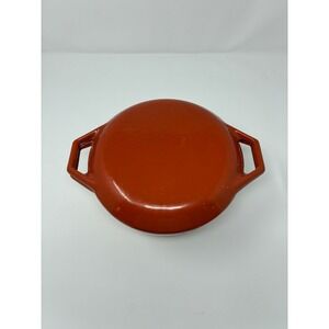 Vintage COPCO D2 Denmark Enameled Cast Iron Dutch Oven Orange Michael Lax
